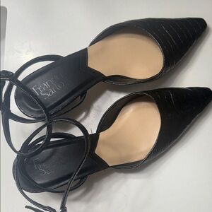 Franco Sarto Black Strappy Heels